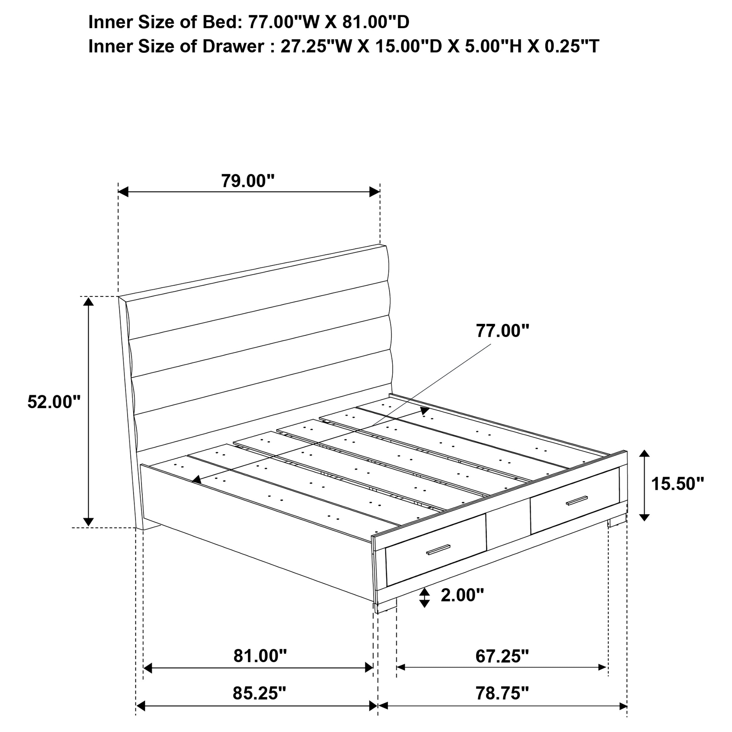 Felicity 5 & 4 Pc E.King, Queen, & Full Bedroom Set 2