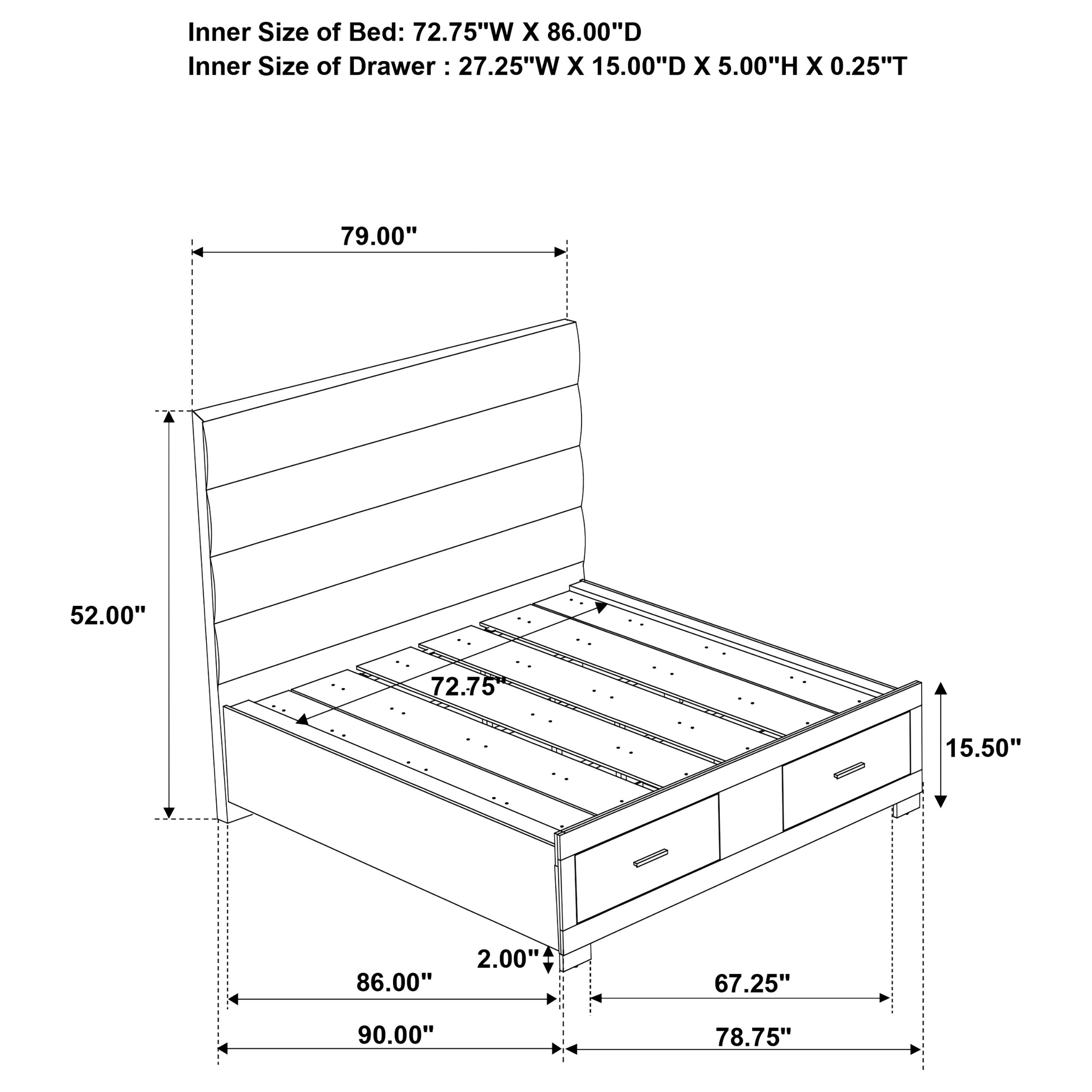 Felicity 5 & 4 Pc E.King, Queen, & Full Bedroom Set 2