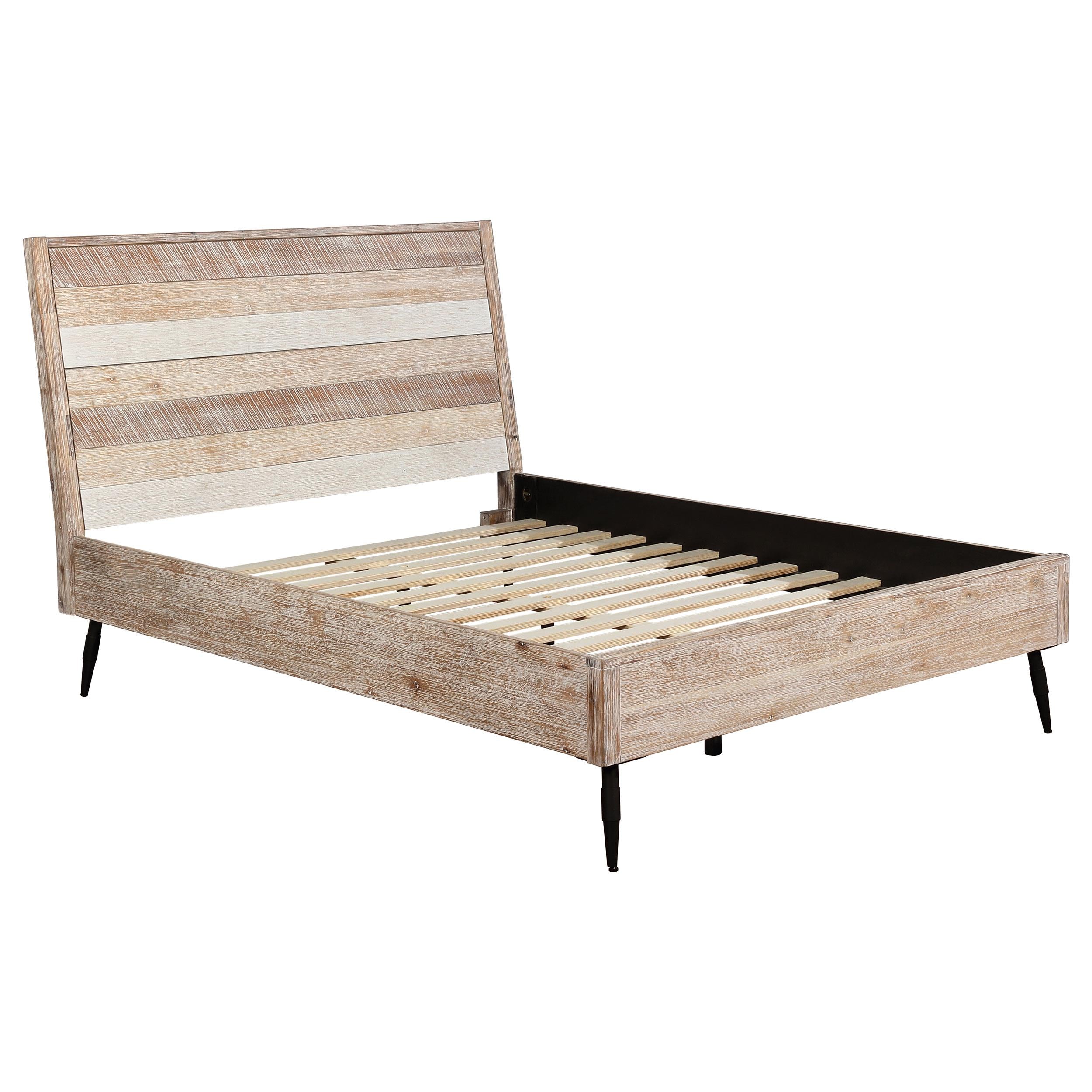 Marlow Wood Panel Bed Rough Sawn Multi