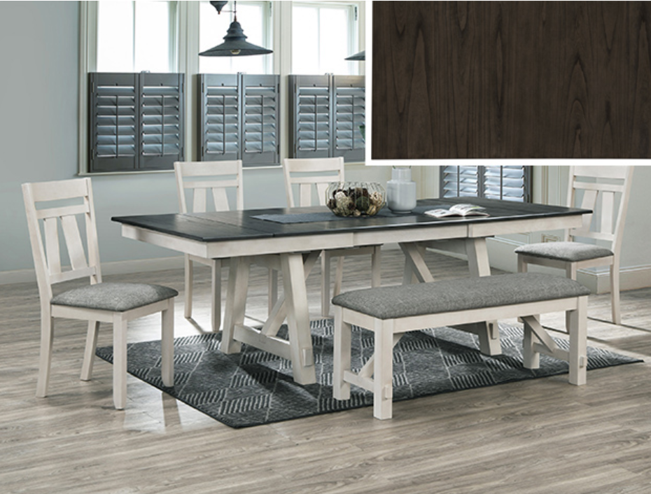 Maribelle Chalk Gray Dining Set