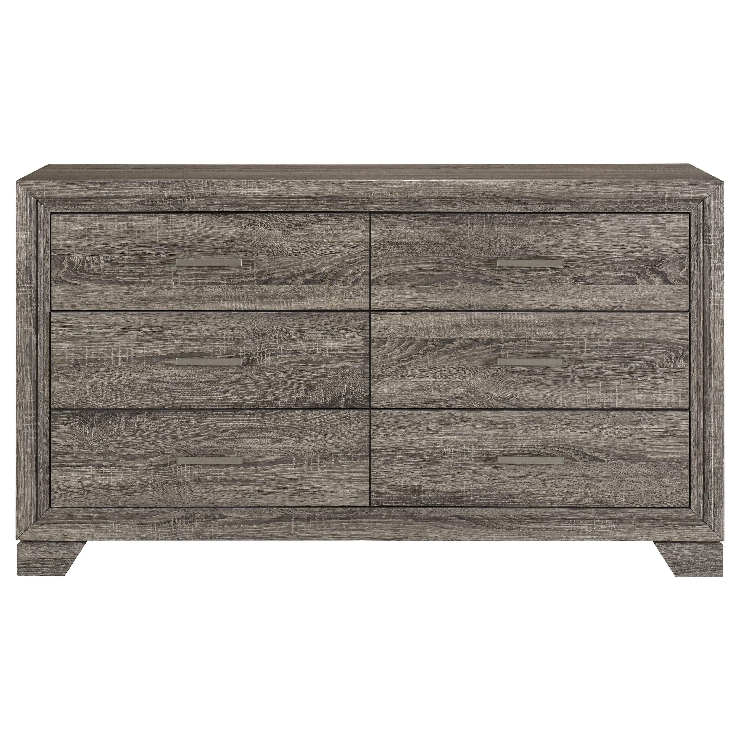 Wright California King Bedroom Set Brown Oak