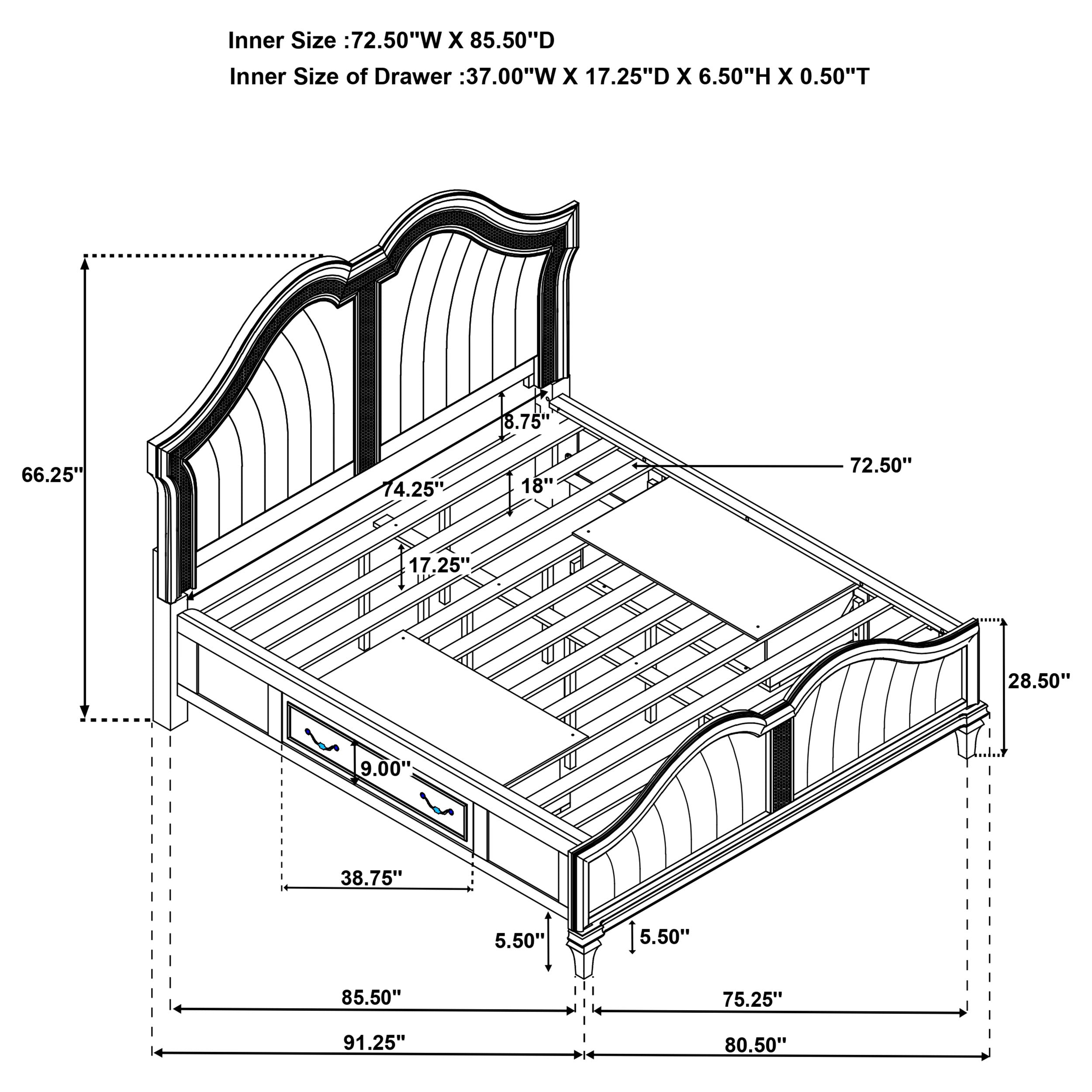 Evangeline 4 & 5 Piece Bedroom Set