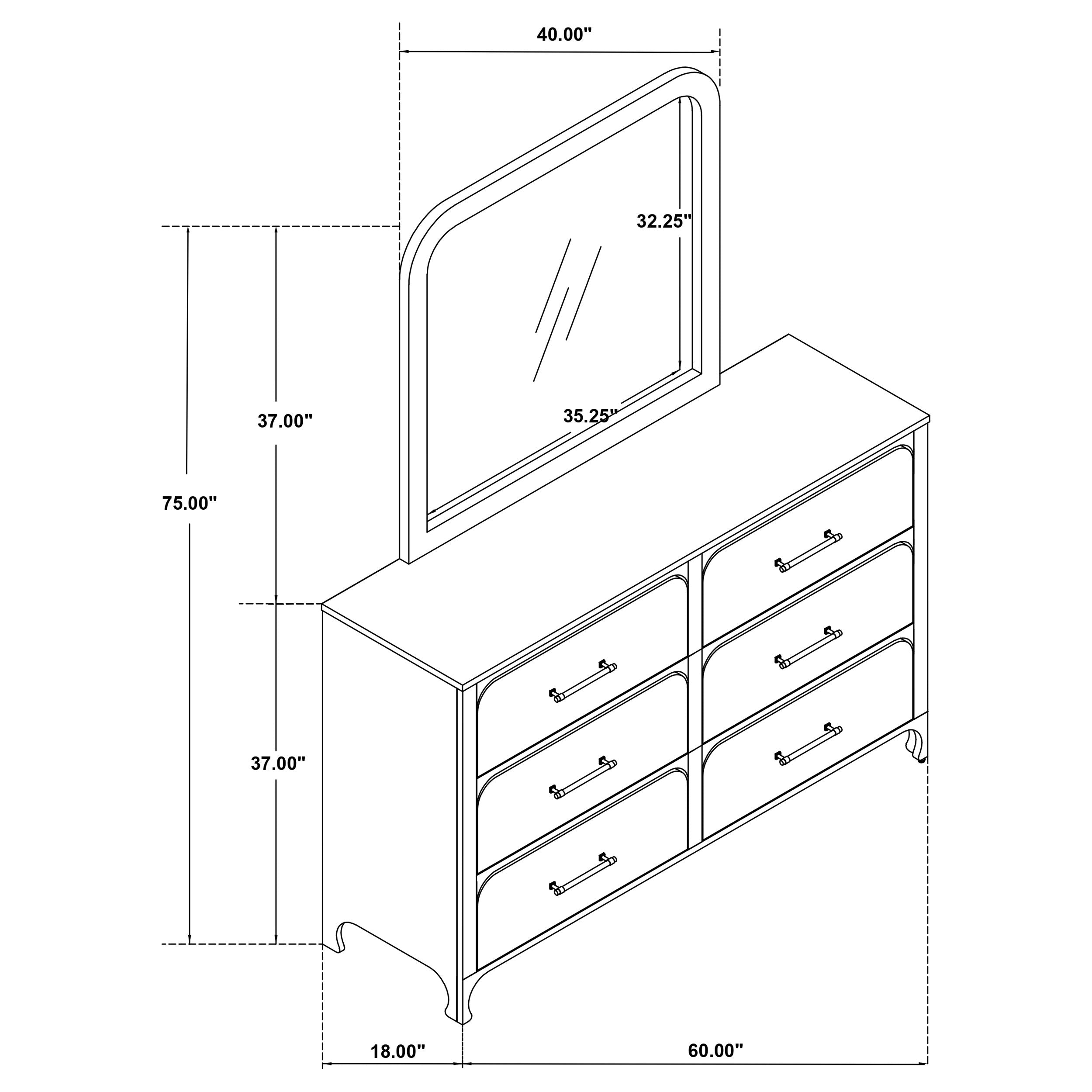 Anastasia Dresser With Mirror