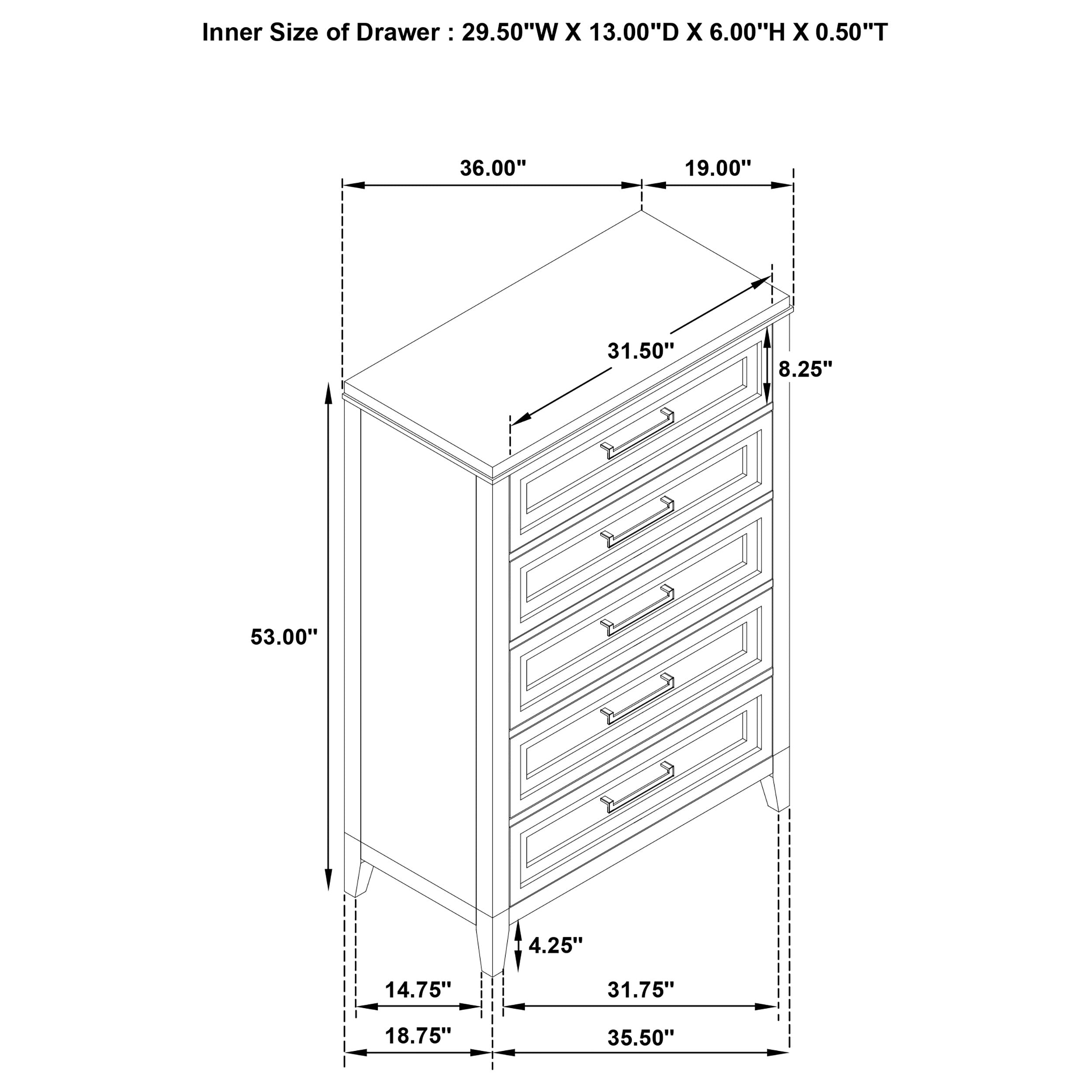 Marielle 5 Pc Bedroom Set