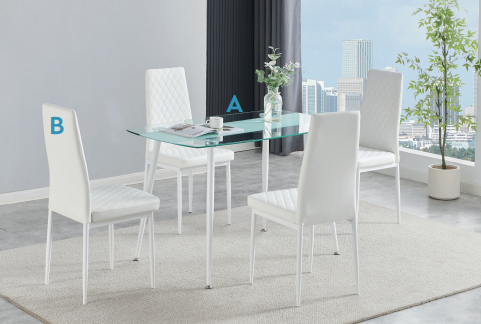 Astra White Dining Set