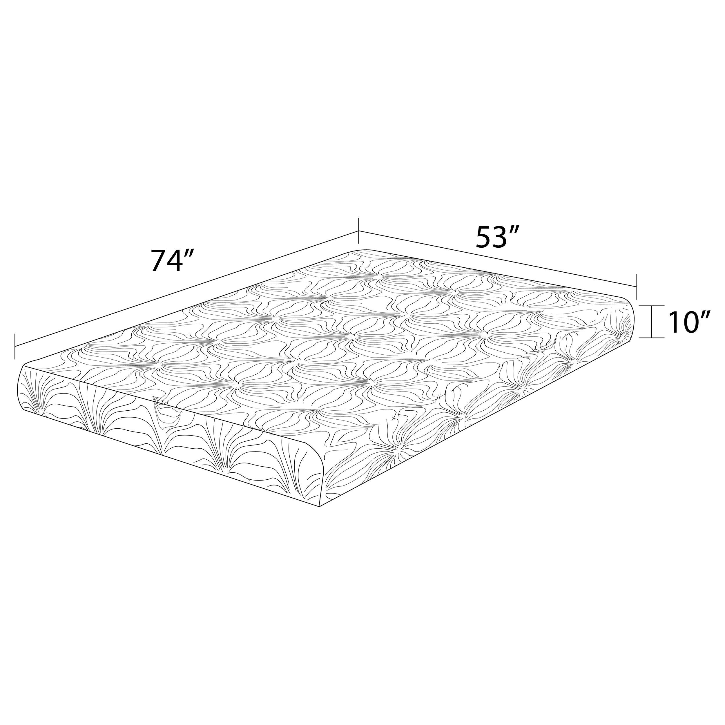 Key 10" Memory Foam Mattress White