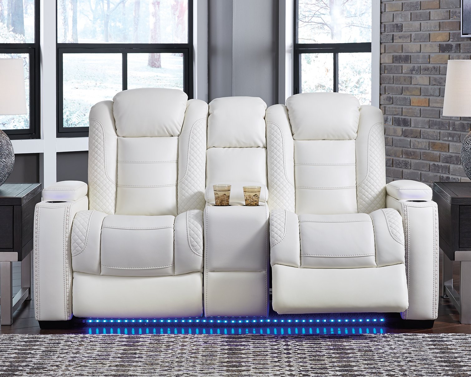 Party Time Power Reclining Loveseat with Console