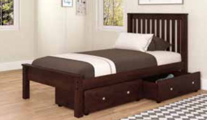 Twin Contempo Bed with Underbed Drawers