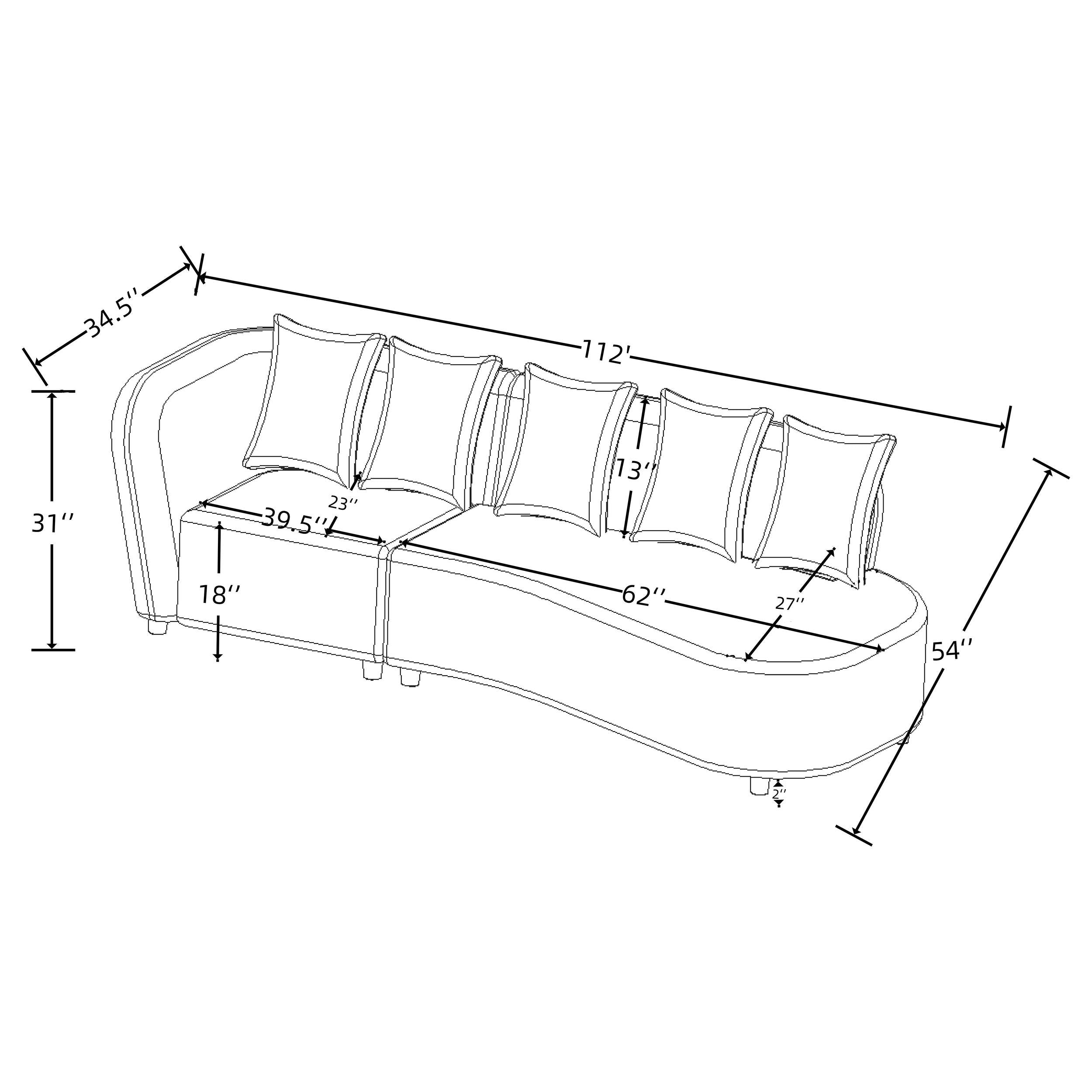 Fayette Upholstered Sectional Sofa Greige