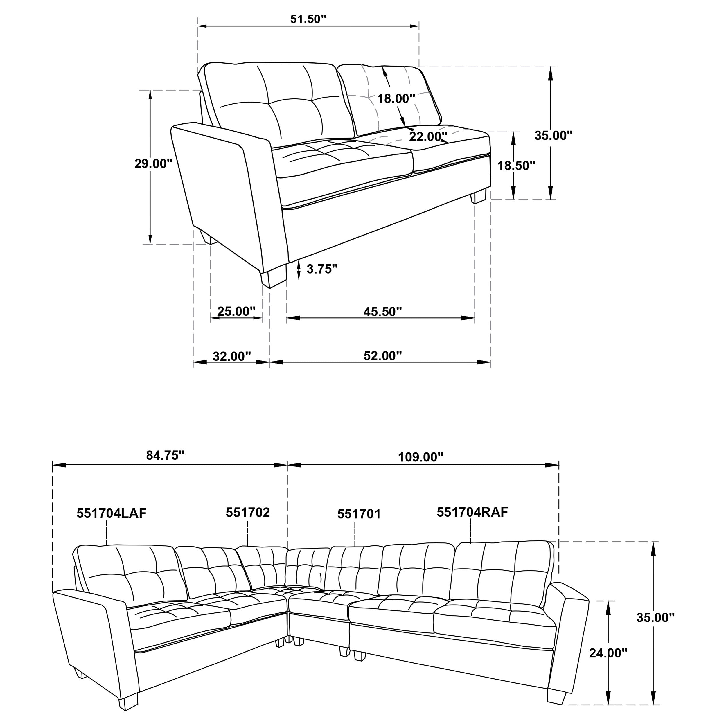 Georgina Modular Sectionals Upholstered