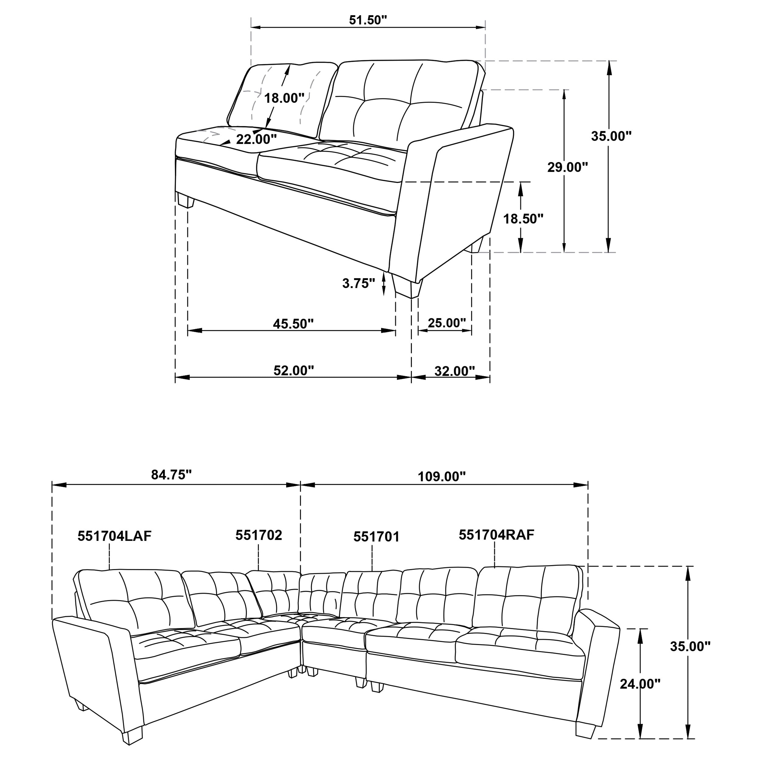 Georgina Modular Sectionals Upholstered