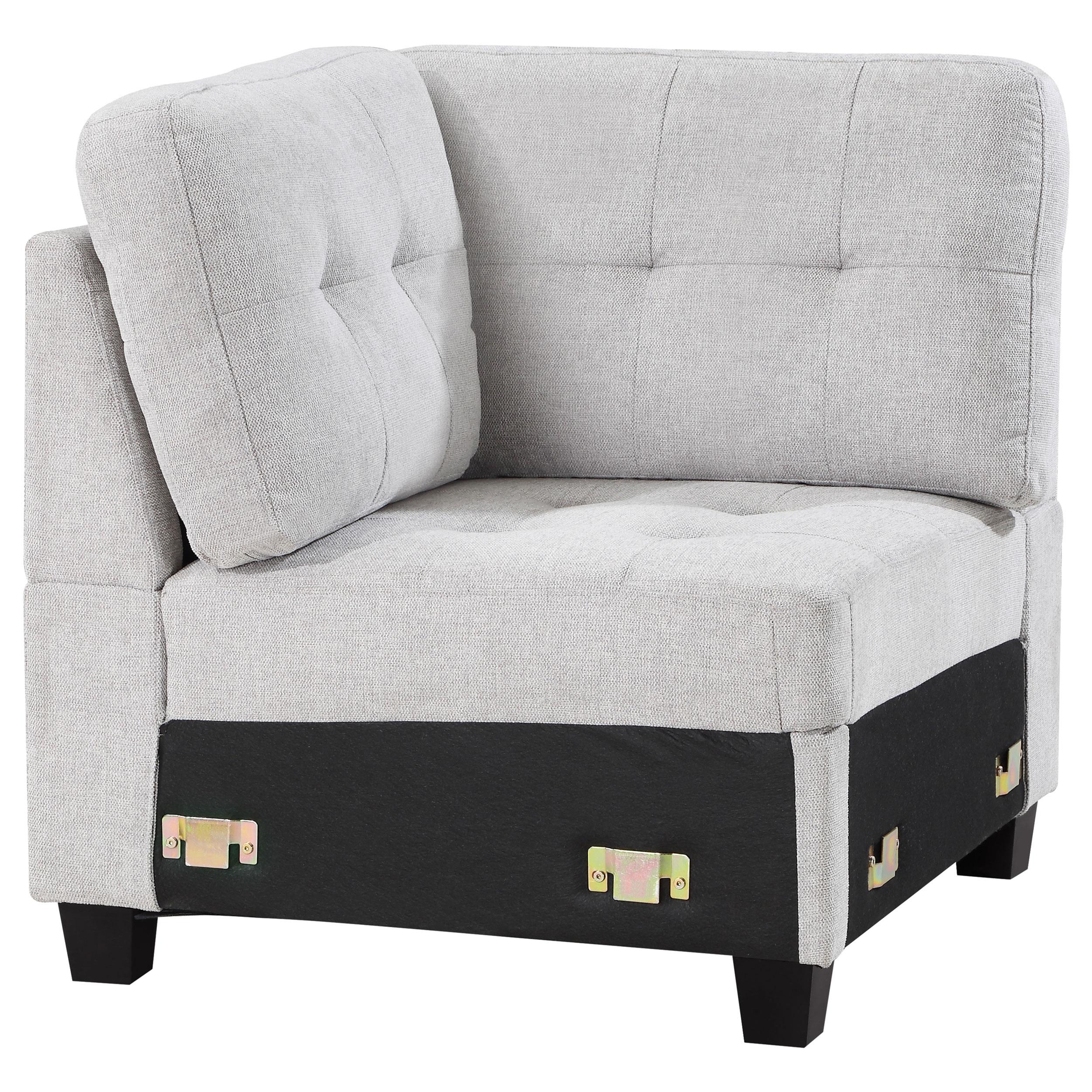 Georgina Upholstered Corner Chair Steel