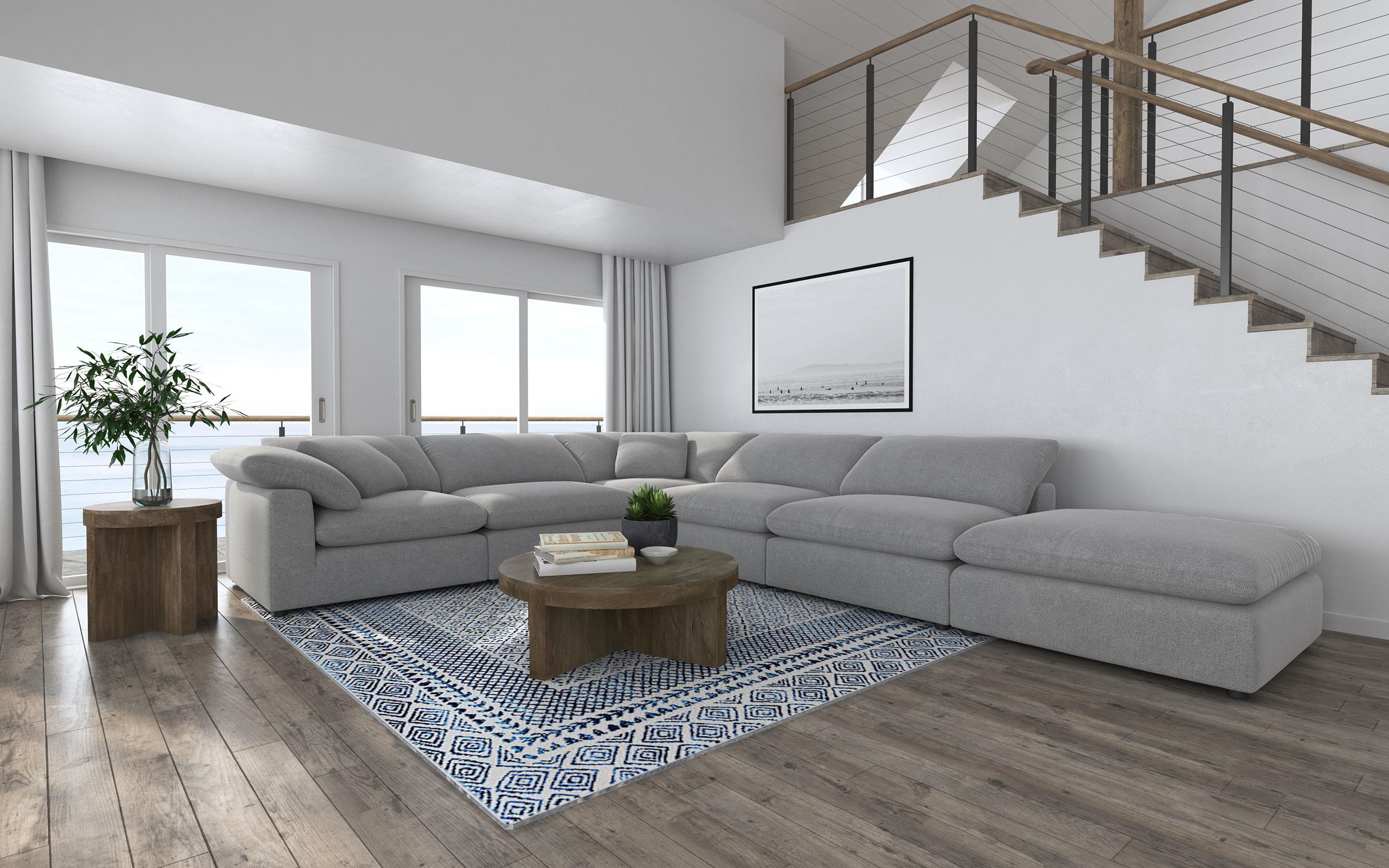 Raleigh Boucle Upholstered Modular Sectional