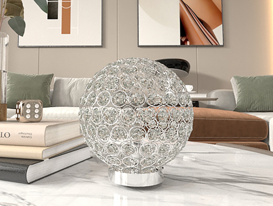 Crystal Globe Table Lamp