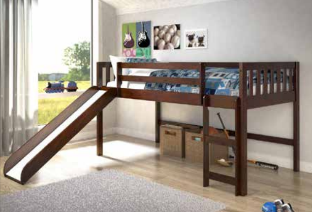 Twin Mission Low Loft - With Slide