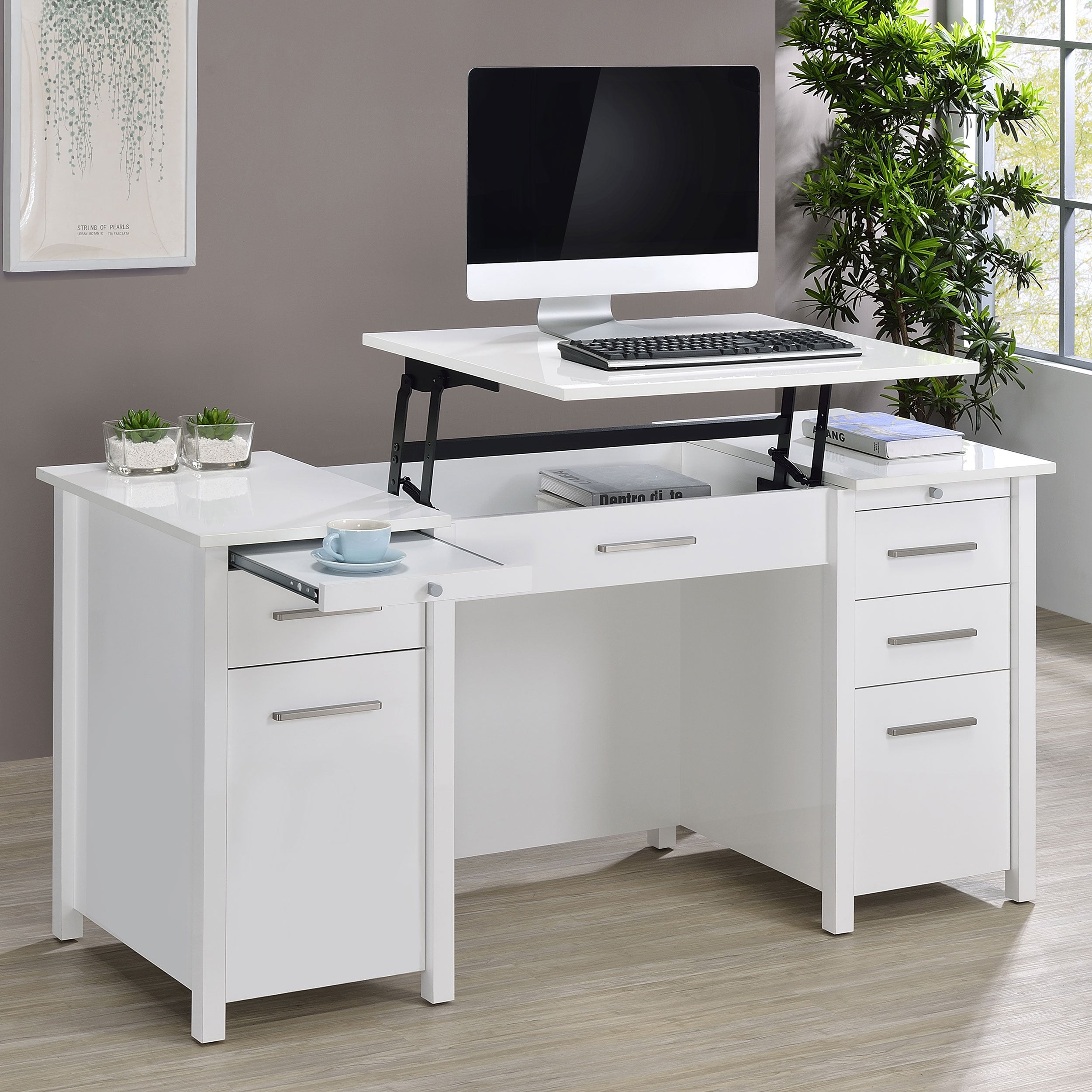 Dylan 4-drawer Lift Top Office Desk image