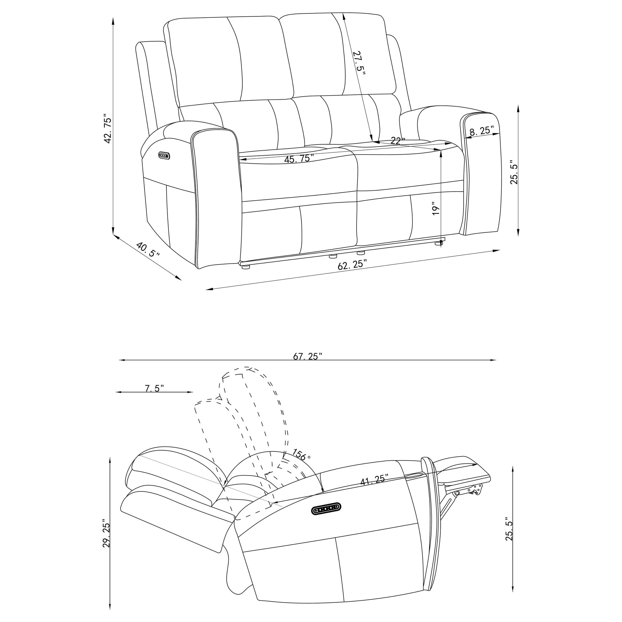 Brickston Triple Power Reclining Sofa Set