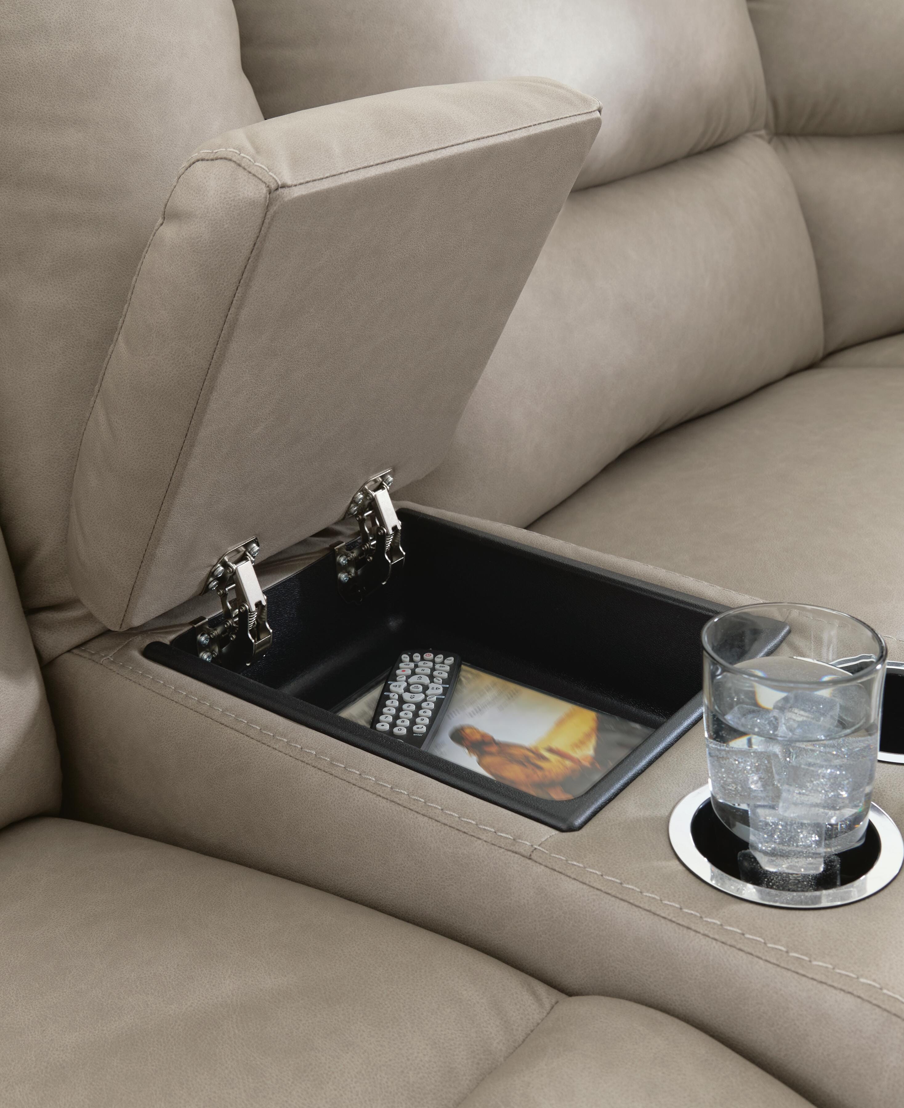 Narwhal Place Reclining Sectional with Storage Console