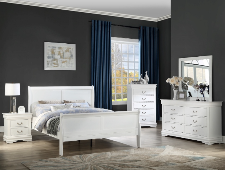 Louis Philip White Bedroom Set