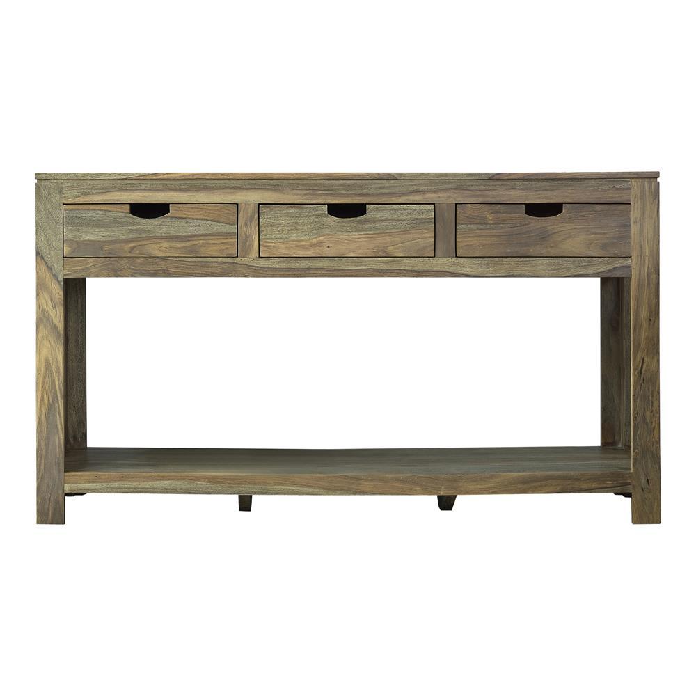 Esther 3-drawer Storage Console Table Natural Sheesham