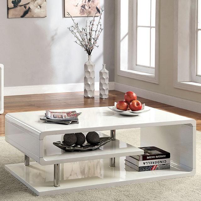 Ninove I White/Chrome Coffee Table image