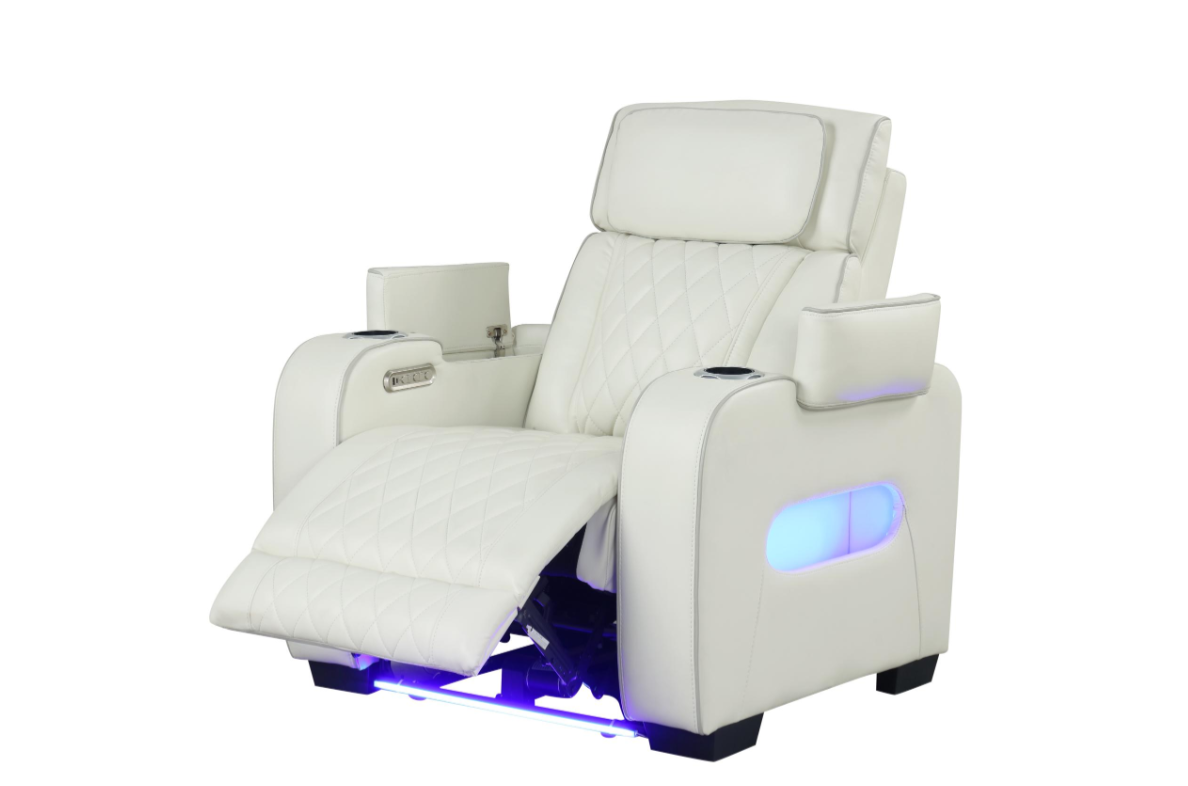 Titan White Reclining Living Room Set