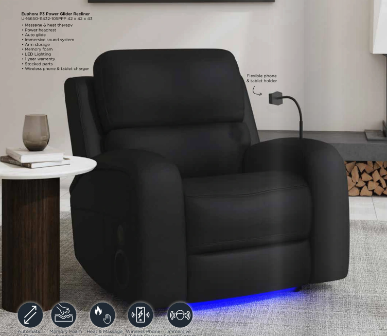 Euphora P3 Power Glider Recliner