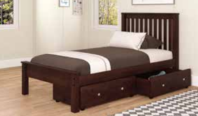 Contempo Bed Dark Cappuccino