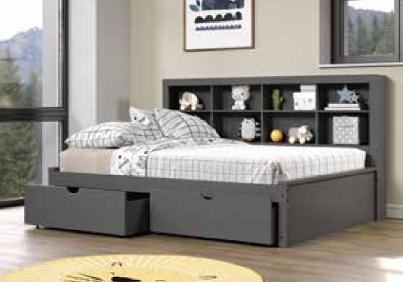Bookcase Daybed Dark Grey