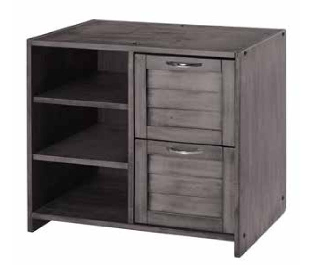 Louver 2 Drawer Chest w/Shelves