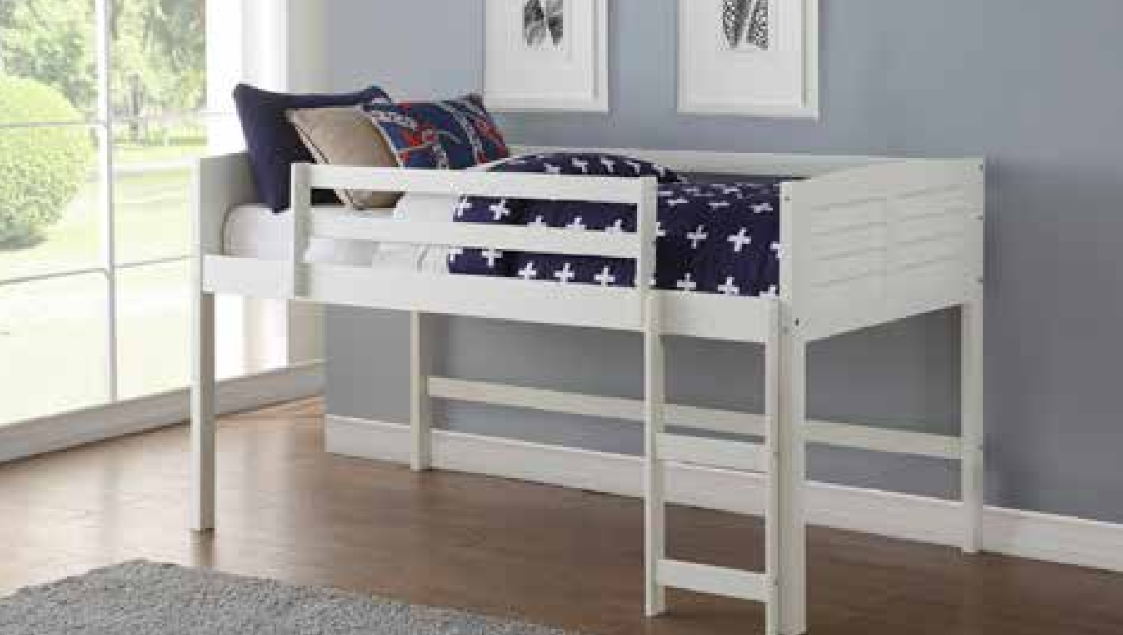 Louver Modular Low Loft Bed