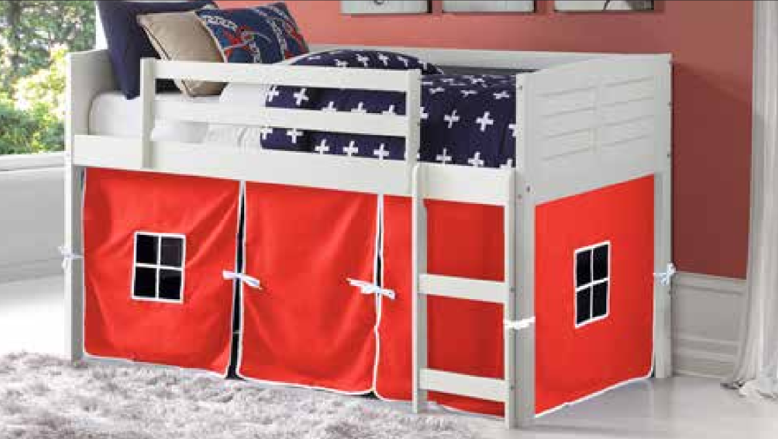 Louver Modular Low Loft Bed
