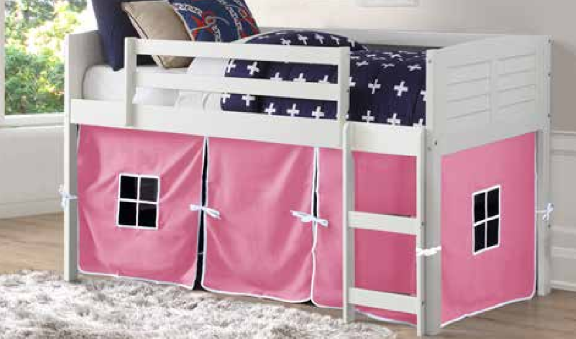 Louver Modular Low Loft Bed