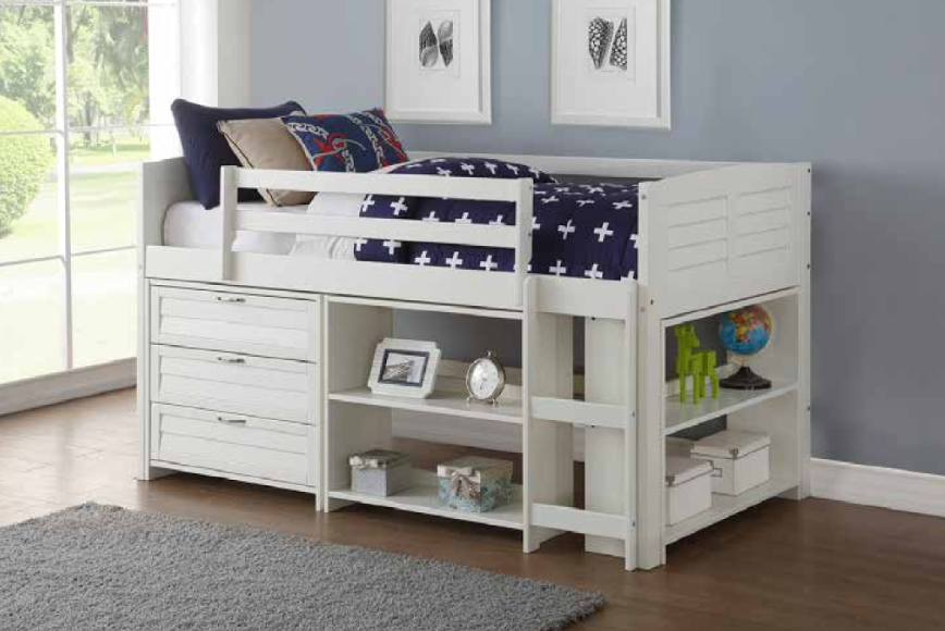 Louver Modular Low Loft Bed