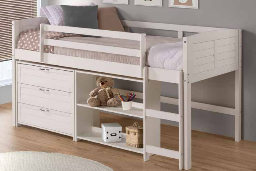 Louver Modular Low Loft Bed