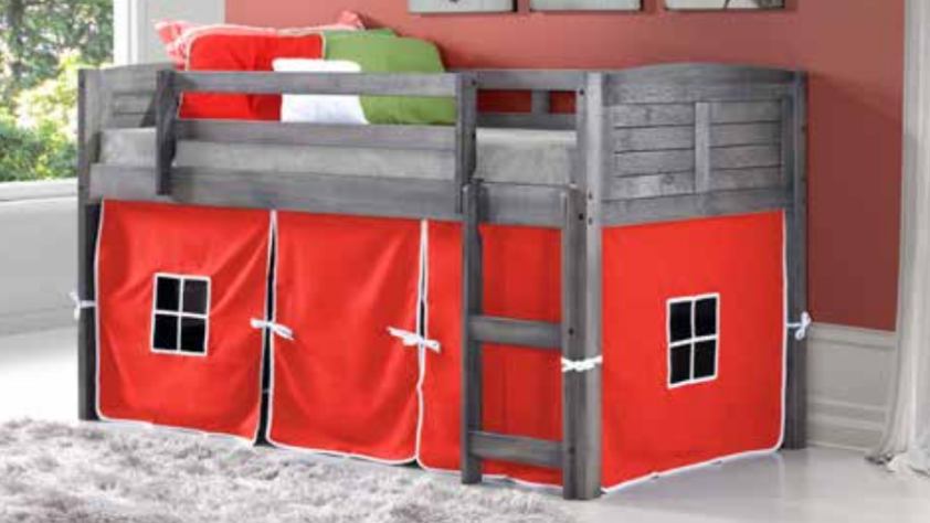 Louver Modular Low Loft Bed