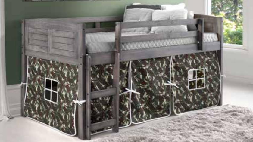 Louver Modular Low Loft Bed
