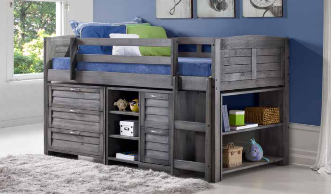 Louver Modular Low Loft Bed