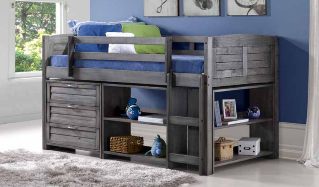 Louver Modular Low Loft Bed