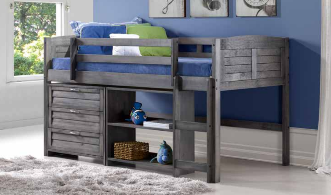 Louver Modular Low Loft Bed
