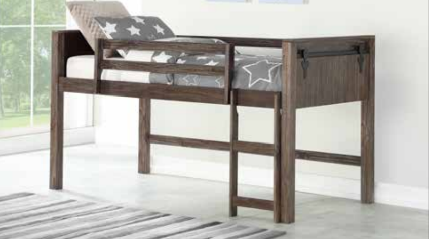 Barn Door Low Loft Bed
