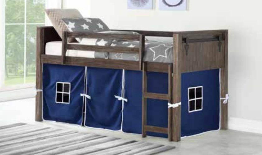 Barn Door Low Loft Bed