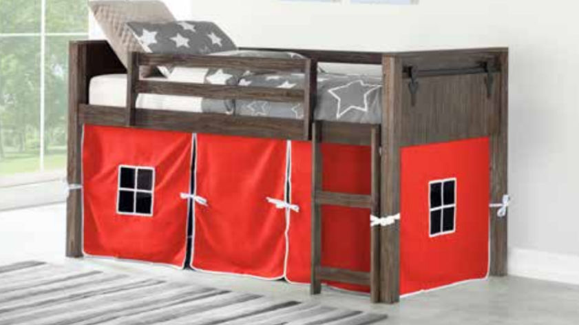 Barn Door Low Loft Bed