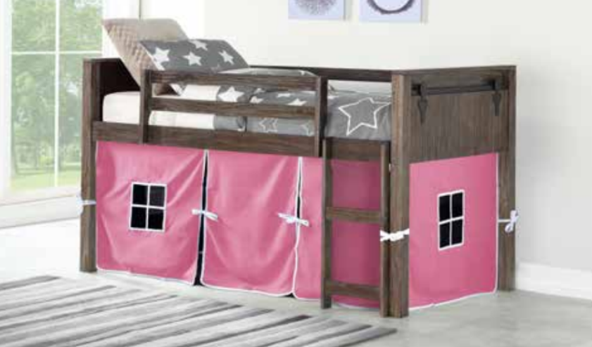 Barn Door Low Loft Bed