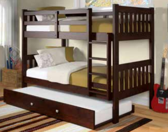 Dark Cappuccino Mission Bunk Bed