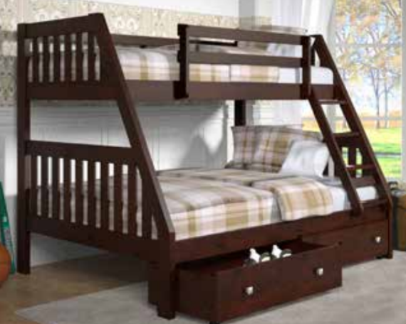 Dark Cappuccino Mission Bunk Bed