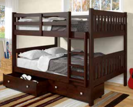Dark Cappuccino Mission Bunk Bed