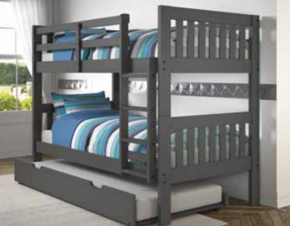 Dark Grey Mission Bunk Bed