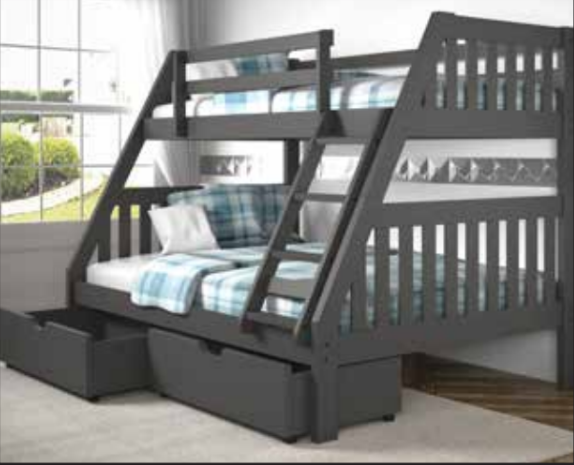 Dark Grey Mission Bunk Bed