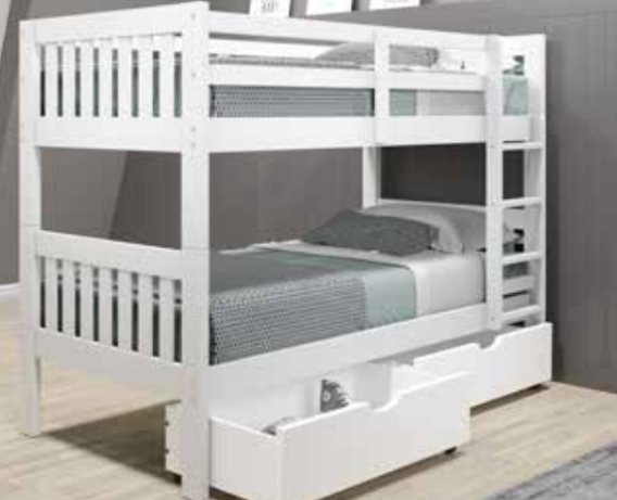 White Mission Bunk Bed